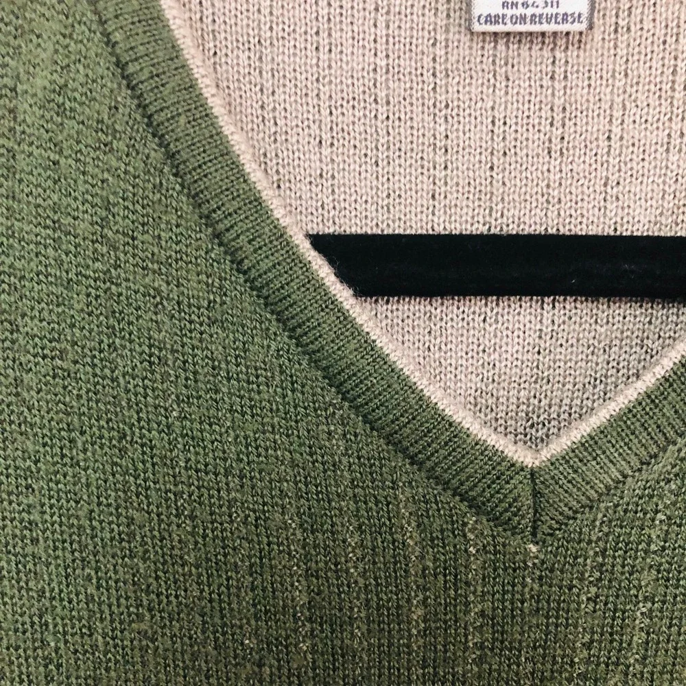 Y2K Rainforest Merino Wool Blend Ribbed Sweater Italy Quiet Luxury Earthy Men L